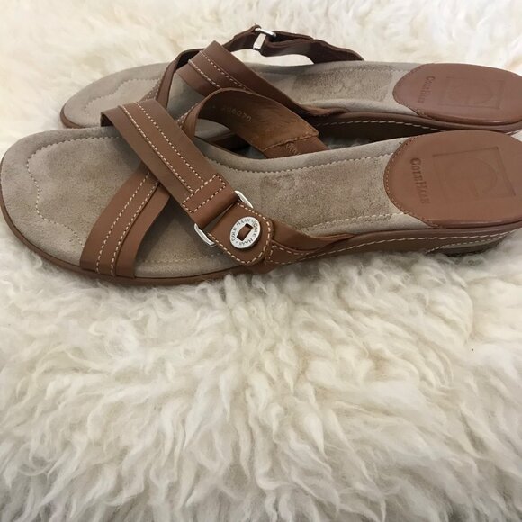 Cole Haan X Nike Air Women's Strappy Brown Leather Comfort Walking Sandal Size 8 - Picture 5 of 12